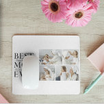 Modern Collage Photo Best Mum Happy Mothers Day Mouse Pad<br><div class="desc">This modern collage photo product is the perfect gift to celebrate your mother on Mother's Day. The pink colour scheme adds a touch of femininity and elegance to the piece, making it a great addition to any room in her home. The collage is carefully crafted using a combination of your...</div>