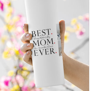 Modern Collage Photo Best Mum Happy Mothers Day Thermal Tumbler