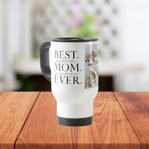 Modern Collage Photo Best Mum Happy Mothers Day Travel Mug