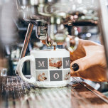 Modern Collage Photo Best Mum  Pink & Grey Gift Espresso Cup<br><div class="desc">This modern collage photo frame makes for the perfect gift for a special mum in your life. The frame is designed with a pink and grey colour scheme, giving it a stylish and contemporary look that is sure to complement any home decor. The collage frame features multiple photo slots, allowing...</div>