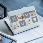 Modern Collage Photo Best Mum  Pink & Grey Gift HP Laptop Skin<br><div class="desc">This modern collage photo frame makes for the perfect gift for a special mum in your life. The frame is designed with a pink and grey colour scheme, giving it a stylish and contemporary look that is sure to complement any home decor. The collage frame features multiple photo slots, allowing...</div>