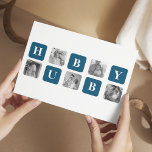 Modern Collage Photo Blue Best Hubby Ever Gift Holiday Postcard<br><div class="desc">The "Modern Collage Photo Blue Best Hubby Ever Gift" is a personalized photo gift that showcases a collection of pictures featuring the best moments shared between you and your beloved husband. This particular version features a blue theme, making it a stylish and contemporary addition to any decor.This gift is perfect...</div>