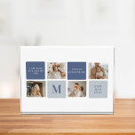 Modern Collage Photo & Blue Happy Fathers Day Gift<br><div class="desc">Modern Collage Photo & Blue Happy Fathers Day Gift is a personalised and thoughtful present to celebrate the special man in your life on Father's Day. The gift includes a beautifully designed collage photo frame with space for multiple pictures, allowing you to capture and display your favourite memories with your...</div>