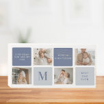 Modern Collage Photo & Blue Happy Fathers Day Gift Wooden Box Sign<br><div class="desc">Modern Collage Photo & Blue Happy Fathers Day Gift is a personalised and thoughtful present to celebrate the special man in your life on Father's Day. The gift includes a beautifully designed collage photo frame with space for multiple pictures, allowing you to capture and display your favourite memories with your...</div>