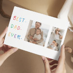 Modern Collage Photo Colourful Best Dad Ever Gift Postcard<br><div class="desc">The "Modern Collage Photo Colourful Best Dad Ever Gift" is a personalised and unique present for any dad who deserves to be celebrated. The gift is a collage photo made up of several individual images that have been carefully arranged to create a stunning and eye-catching design. The gift is a...</div>