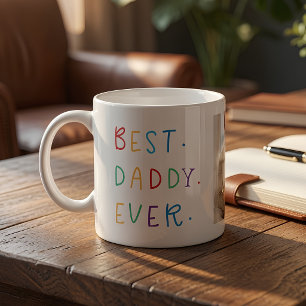 Modern Collage Photo Colourful Best Daddy Ever Espresso Cup