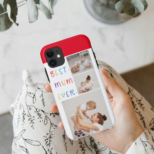 Modern Collage Photo & Colourful Best Mum Ever Gif iPhone 11 Case