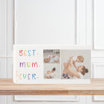 Modern Collage Photo & Colourful Best Mum Ever Gif Wooden Box Sign<br><div class="desc">A modern collage photo and colourful "Best Mum Ever" gift is a thoughtful and personalised present for any mother. The collage photo is a collection of various pictures that have been artfully arranged to form a cohesive and visually appealing composition. These photos may feature cherished memories, family members, and special...</div>