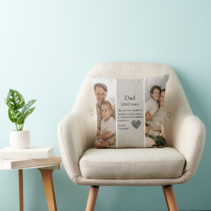 Modern Collage Photo   Dad Definition Throw Pillow