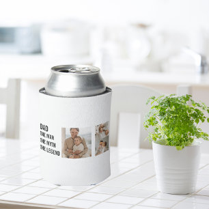 Modern Collage Photo   Dad Gift Can Cooler
