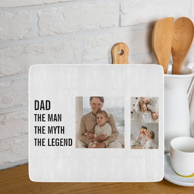 Modern Collage Photo | Dad Gift Cutting Board (Creator Uploaded)
