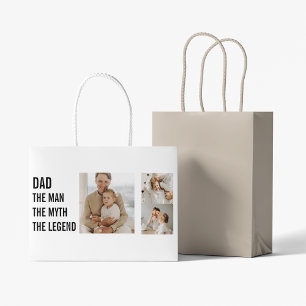 Modern Collage Photo Dad Gift Large Gift Bag