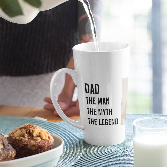 Modern Collage Photo | Dad Gift Latte Mug (Creator Uploaded)