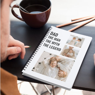 Modern Collage Photo   Dad Gift Notebook