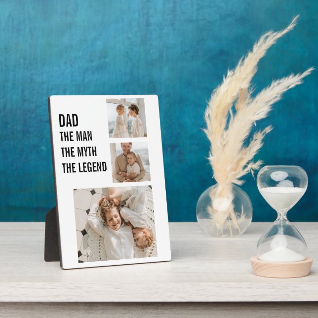 Modern Collage Photo | Dad Gift Plaque (Side)