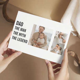 Modern Collage Photo Dad Gift Postcard