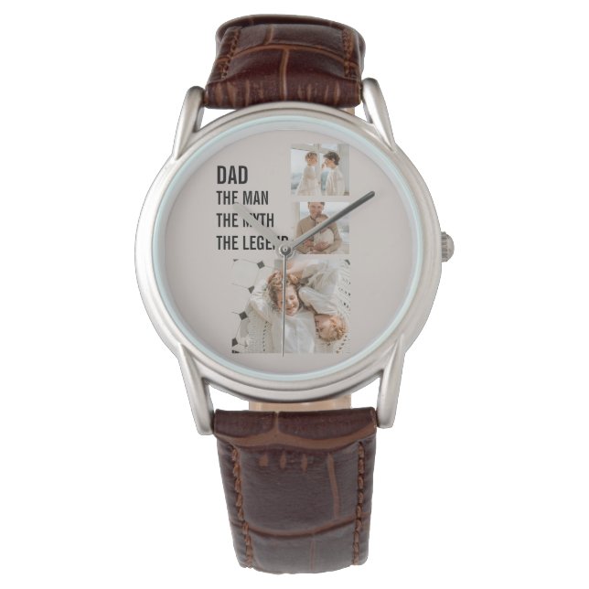 Modern Collage Photo | Dad Gift Watch (Front)