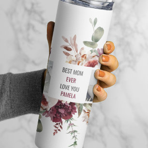 Modern Collage Photo Flowers Frame Best Mum Gift Thermal Tumbler