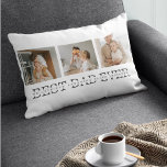 Modern Collage Photo & Grey Best Dad Ever Gift Lumbar Cushion<br><div class="desc">Modern Collage Photo & Grey Best Dad Ever Gift is a thoughtful and unique gift idea for any dad who loves photography and appreciates personalised gifts. Overall, this gift is a perfect way to celebrate Father's Day, birthdays, or any other special occasion for your dad. It is a thoughtful and...</div>