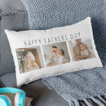 Modern Collage Photo & Happy Fathers Day Best Gift Lumbar Cushion<br><div class="desc">Modern Collage Photo & Happy Fathers Day Best Gift</div>