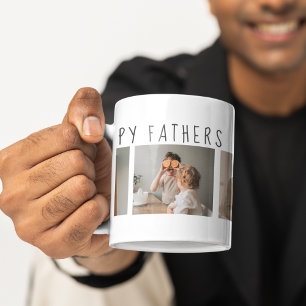 Modern Collage Photo & Happy Fathers Day Best Gift Mug