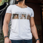 Modern Collage Photo & Happy Fathers Day Best Gift T-Shirt<br><div class="desc">A modern collage photo can make a perfect gift for Father's Day. This unique and creative gift idea involves combining different photos of you and your dad and arranging them in a visually appealing manner. It's an excellent way to celebrate your dad's life and the special bond you share with...</div>
