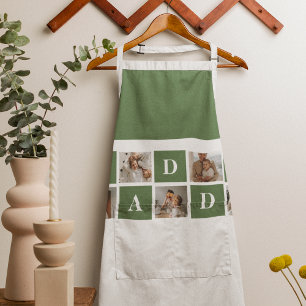 Modern Collage Photo & Happy Fathers Day Gift Apron