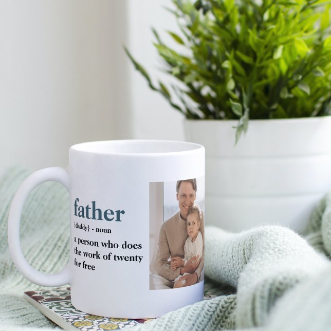 Modern Collage Photo Happy Fathers Day Gift Coffee Mug (Creator Uploaded)