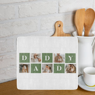 Modern Collage Photo & Happy Fathers Day Gift Cutting Board