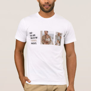 Modern Collage Photo & Happy Fathers Day Gift T-Shirt