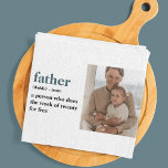 Modern Collage Photo Happy Fathers Day Gift Tea Towel<br><div class="desc">modern collage photo happy Fathers Day gift with green can be a beautiful and meaningful way to show your dad how much he means to you. Get creative and have fun putting together a personalised and thoughtful gift that he'll treasure for years to come.</div>
