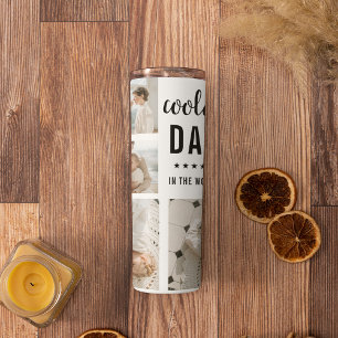 Modern Collage Photo Happy  Fathers Day Gift Thermal Tumbler