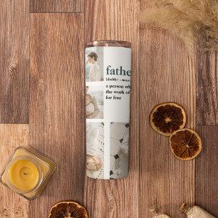 Modern Collage Photo Happy Fathers Day Gift Thermal Tumbler