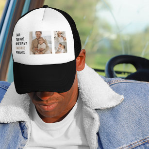 Modern Collage Photo & Happy Fathers Day Gift Trucker Hat