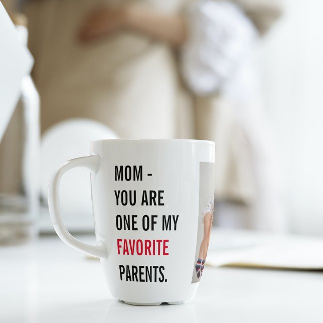 Modern Collage Photo & Happy Mothers Day Gift Latte Mug (Creator Uploaded)