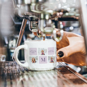 Modern Collage Photo Happy Mothers Day Purple Gift Espresso Cup