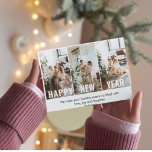 Modern Collage Photo & Happy New Year Postcard<br><div class="desc">Modern Collage Photo & Happy New Year Postcard</div>