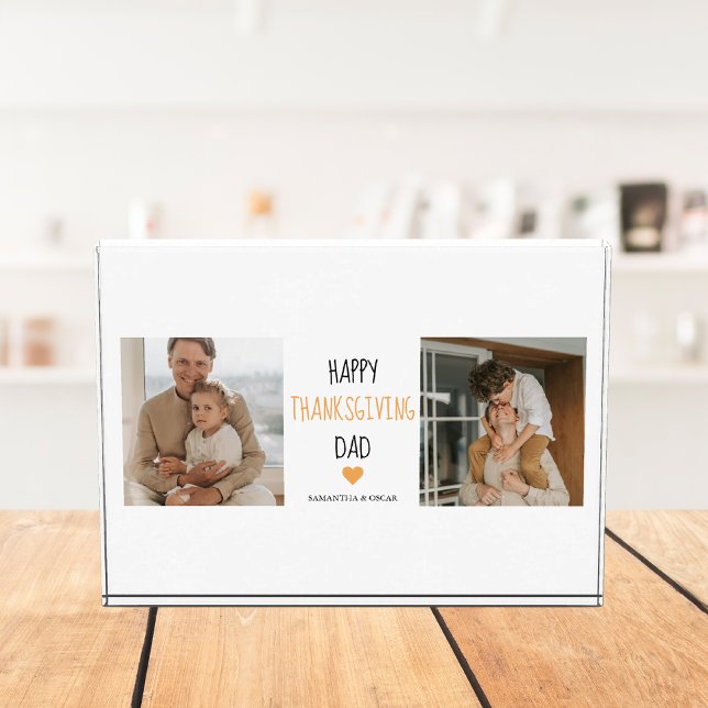 Modern Collage Photo & Happy Thanksgiving Dad (Creator Uploaded)