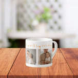 Modern Collage Photo & Happy Thanksgiving Espresso Cup<br><div class="desc">Celebrate the warmth of Thanksgiving with this modern collage photo espresso cup. Featuring a stylish design with customizable family photos and elegant typography, this mug is perfect for sipping your morning coffee or sharing espresso after Thanksgiving dinner. A thoughtful and personal gift for loved ones, it’s also a charming addition...</div>