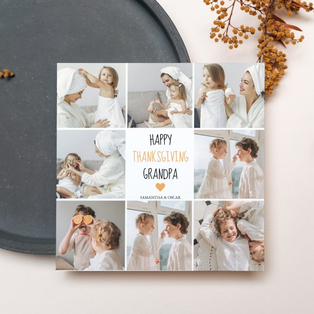 Modern Collage Photo Happy Thanksgiving Grandpa (Creator Uploaded)