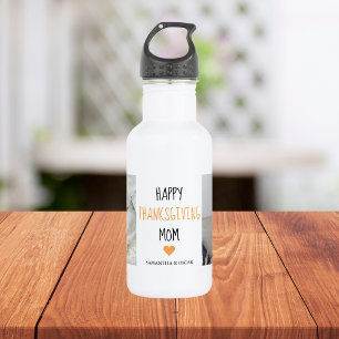 Modern Collage Photo Happy Thanksgiving Mum 532 Ml Water Bottle