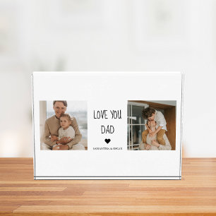 Modern Collage Photo & Love You Dad Gift
