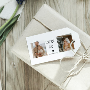 Modern Collage Photo & Love You Dad Gift Tags