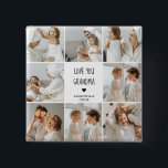 Modern Collage Photo Love You Grandma Best Gift 15 Cm Square Badge<br><div class="desc">Modern Collage Photo Love You Grandma Best Gift</div>
