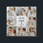 Modern Collage Photo Love You Grandma Best Gift 15 Cm Square Badge<br><div class="desc">Modern Collage Photo Love You Grandma Best Gift</div>