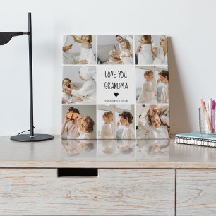 Modern Collage Photo Love You Grandma Best Gift Canvas Print