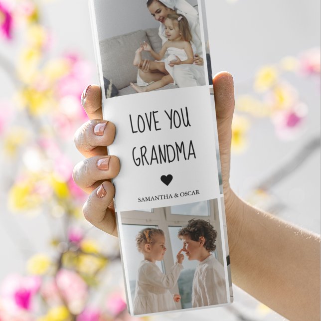 Modern Collage Photo Love You Grandma Best Gift Thermal Tumbler (Creator Uploaded)