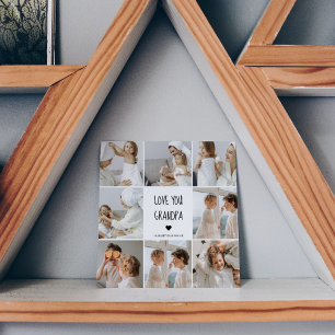 Modern Collage Photo Love You Grandpa Best Gift