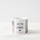 Modern Collage Photo Love You Grandpa Best Gift Espresso Cup (Front)