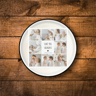 Modern Collage Photo Love You Grandpa Best Gift Napkin